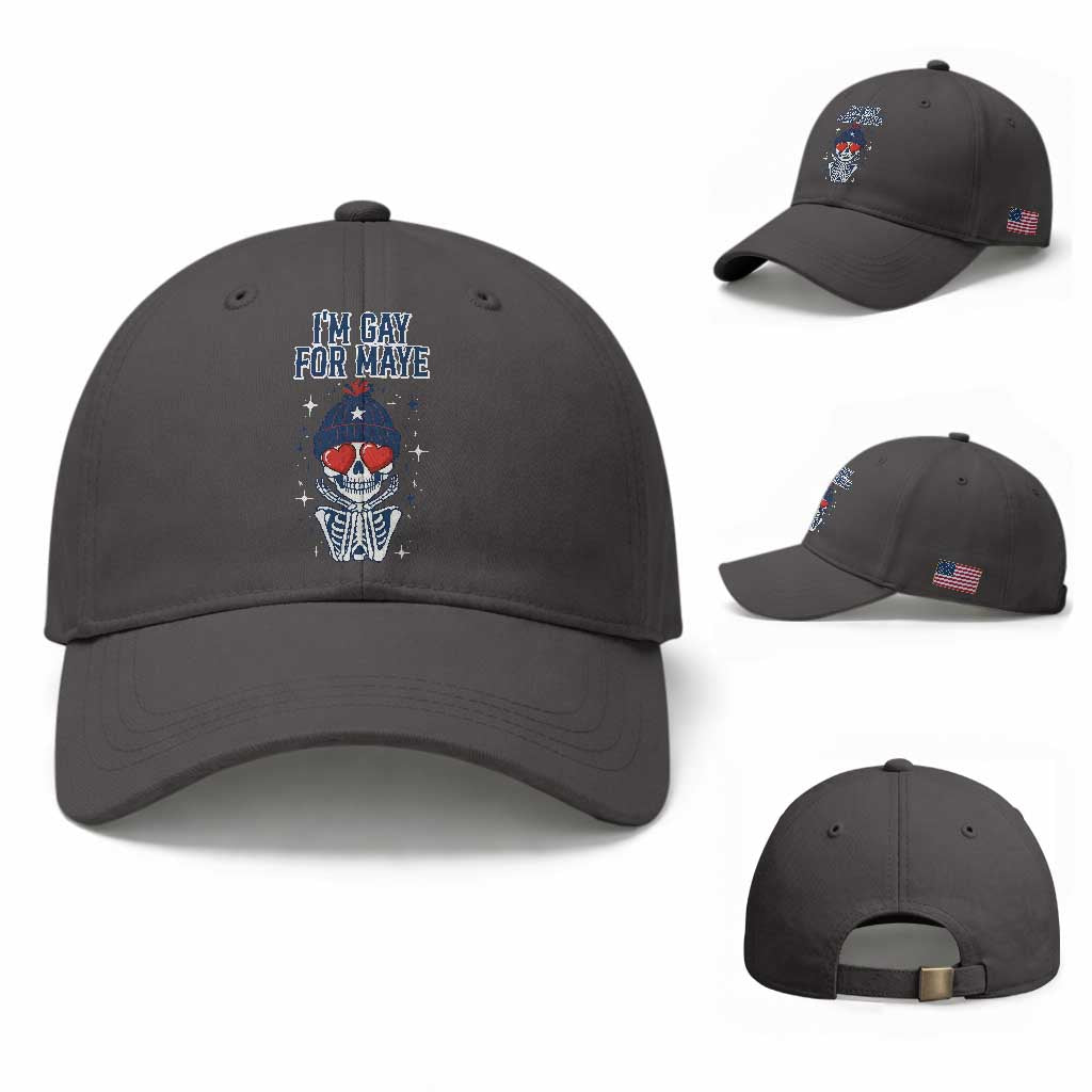 I Am Gay For Maye Baseball Cap Funny QB Football Fan Gift TS12 Baseball Cap Universal Fit Dark Gray Print Your Wear