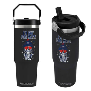 I Am Gay For Maye Flip Straw Tumbler Funny QB Football Fan Gift TS12 One Size: 30 oz Black Print Your Wear