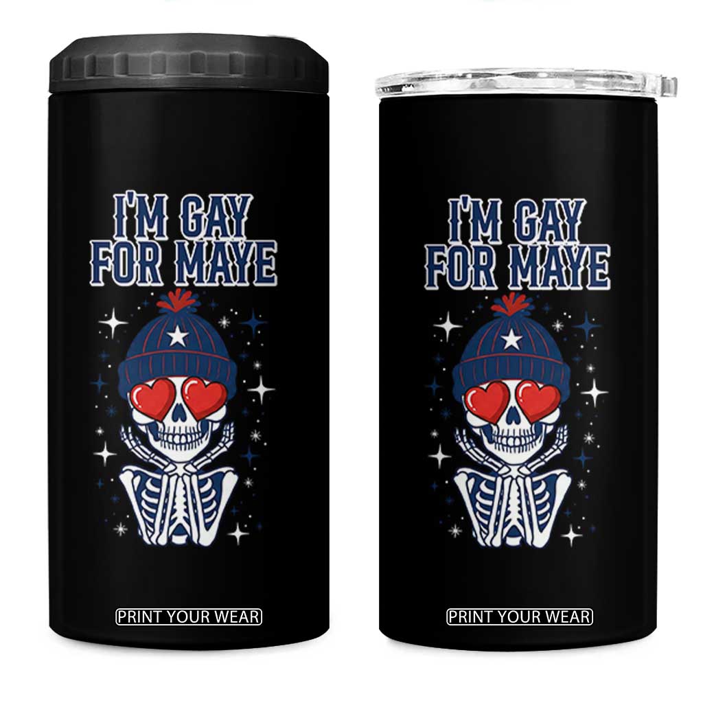 I Am Gay For Maye 4 in 1 Can Cooler Tumbler Funny QB Football Fan Gift TS12 One Size: 16 oz Black Print Your Wear