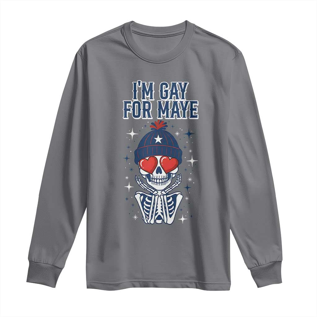 I Am Gay For Maye Long Sleeve Shirt Funny QB Football Fan Gift TS12 Charcoal Print Your Wear