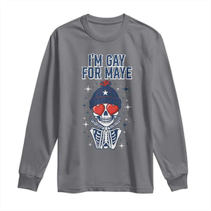 I Am Gay For Maye Long Sleeve Shirt Funny QB Football Fan Gift TS12 Charcoal Print Your Wear