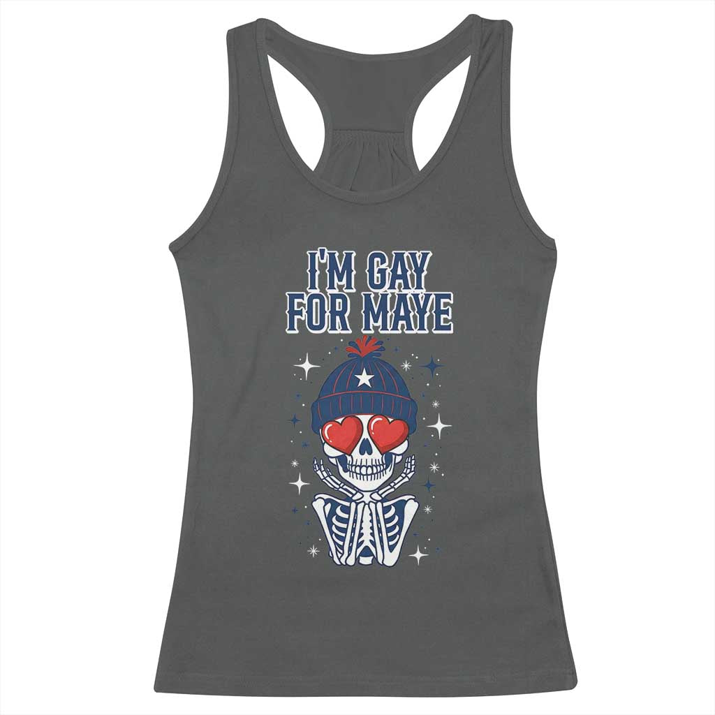 I Am Gay For Maye Racerback Tank Top Funny QB Football Fan Gift TS12 Dark Heather Print Your Wear