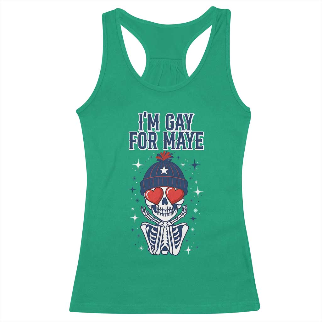 I Am Gay For Maye Racerback Tank Top Funny QB Football Fan Gift TS12 Irish Green Print Your Wear