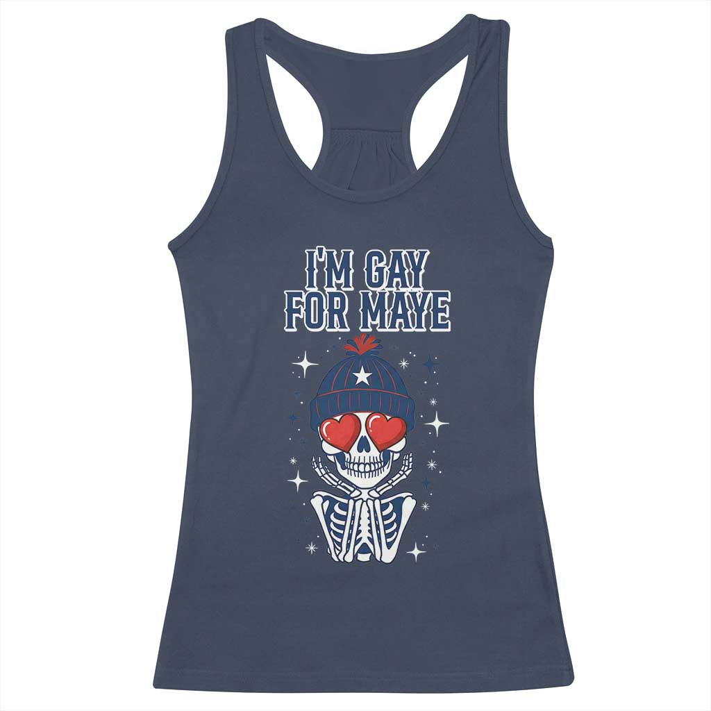 I Am Gay For Maye Racerback Tank Top Funny QB Football Fan Gift TS12 Navy Print Your Wear