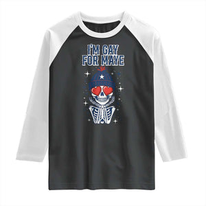 I Am Gay For Maye Raglan Shirt Funny QB Football Fan Gift TS12 Black White Print Your Wear