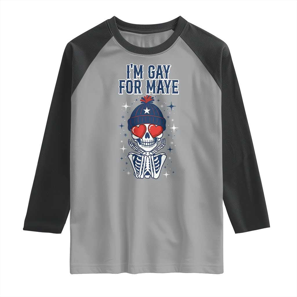 I Am Gay For Maye Raglan Shirt Funny QB Football Fan Gift TS12 Sport Gray Black Print Your Wear