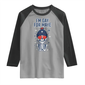 I Am Gay For Maye Raglan Shirt Funny QB Football Fan Gift TS12 Sport Gray Black Print Your Wear