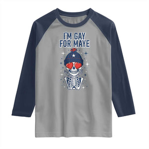 I Am Gay For Maye Raglan Shirt Funny QB Football Fan Gift TS12 Sport Gray Navy Print Your Wear