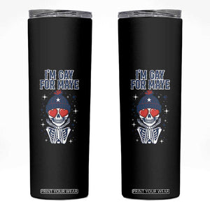 I Am Gay For Maye Skinny Tumbler Funny QB Football Fan Gift TS12 Black Print Your Wear