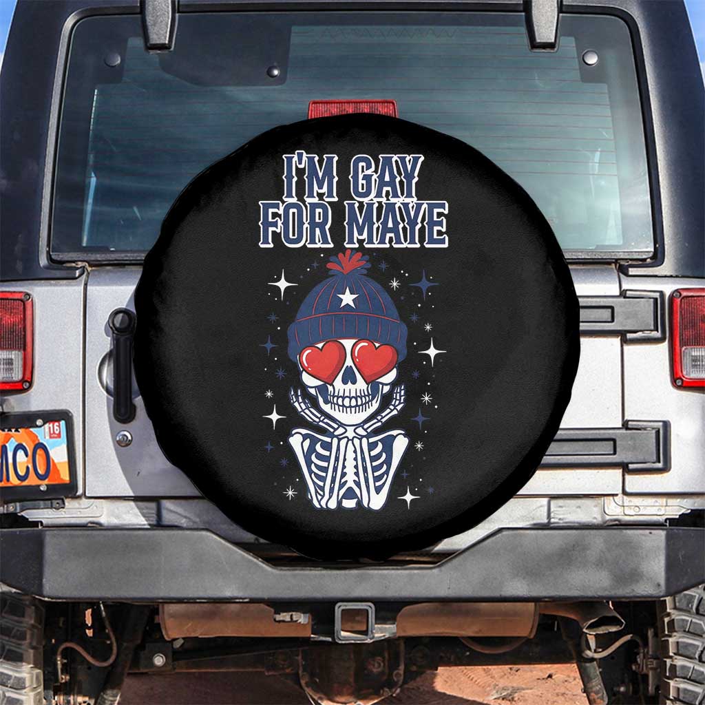I Am Gay For Maye Spare Tire Cover Funny QB Football Fan Gift TS12 No hole Black Print Your Wear