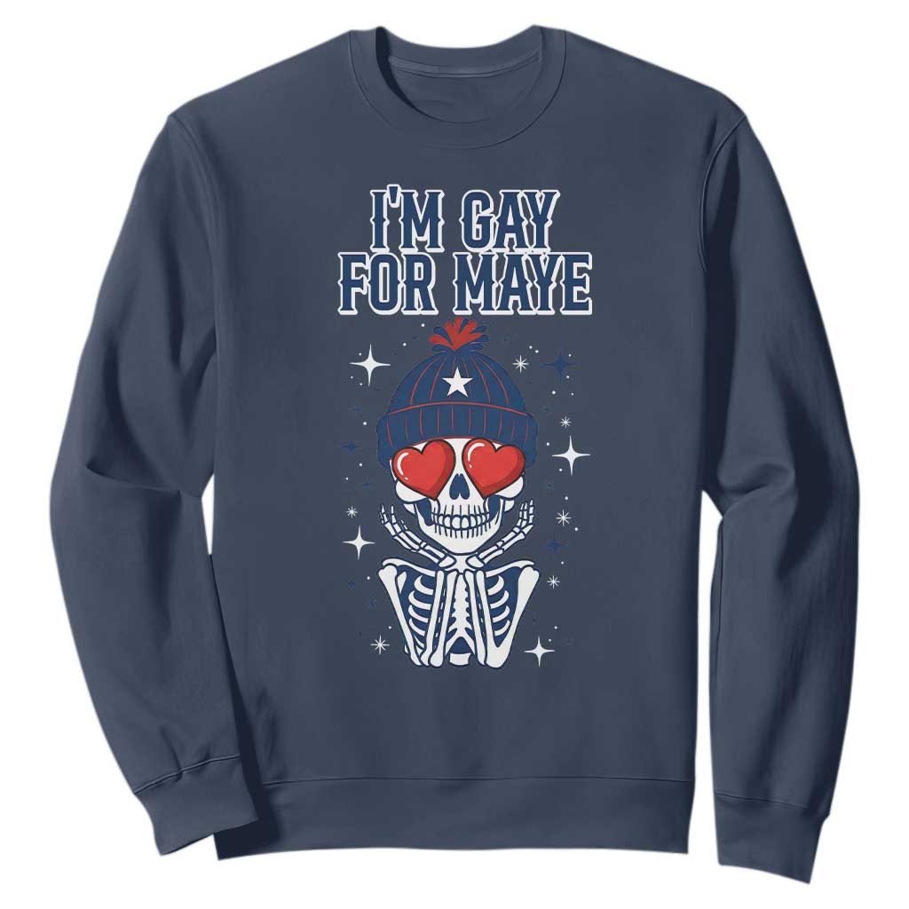 I Am Gay For Maye Sweatshirt Funny QB Football Fan Gift TS12 Navy Print Your Wear