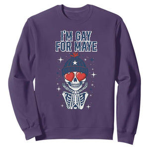 I Am Gay For Maye Sweatshirt Funny QB Football Fan Gift TS12 Purple Print Your Wear
