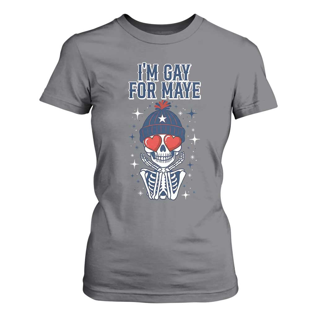 I Am Gay For Maye T Shirt For Women Funny QB Football Fan Gift TS12 Charcoal Print Your Wear