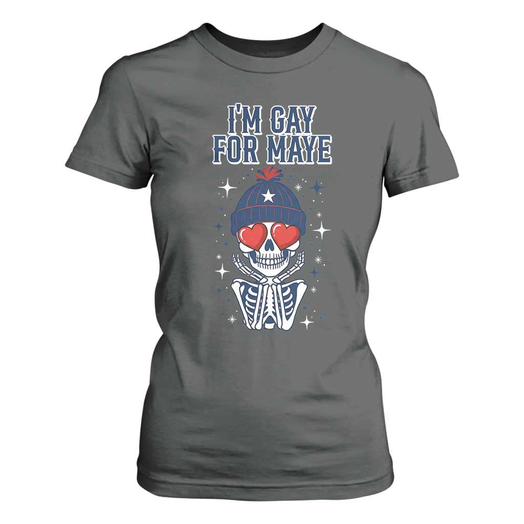 I Am Gay For Maye T Shirt For Women Funny QB Football Fan Gift TS12 Dark Heather Print Your Wear