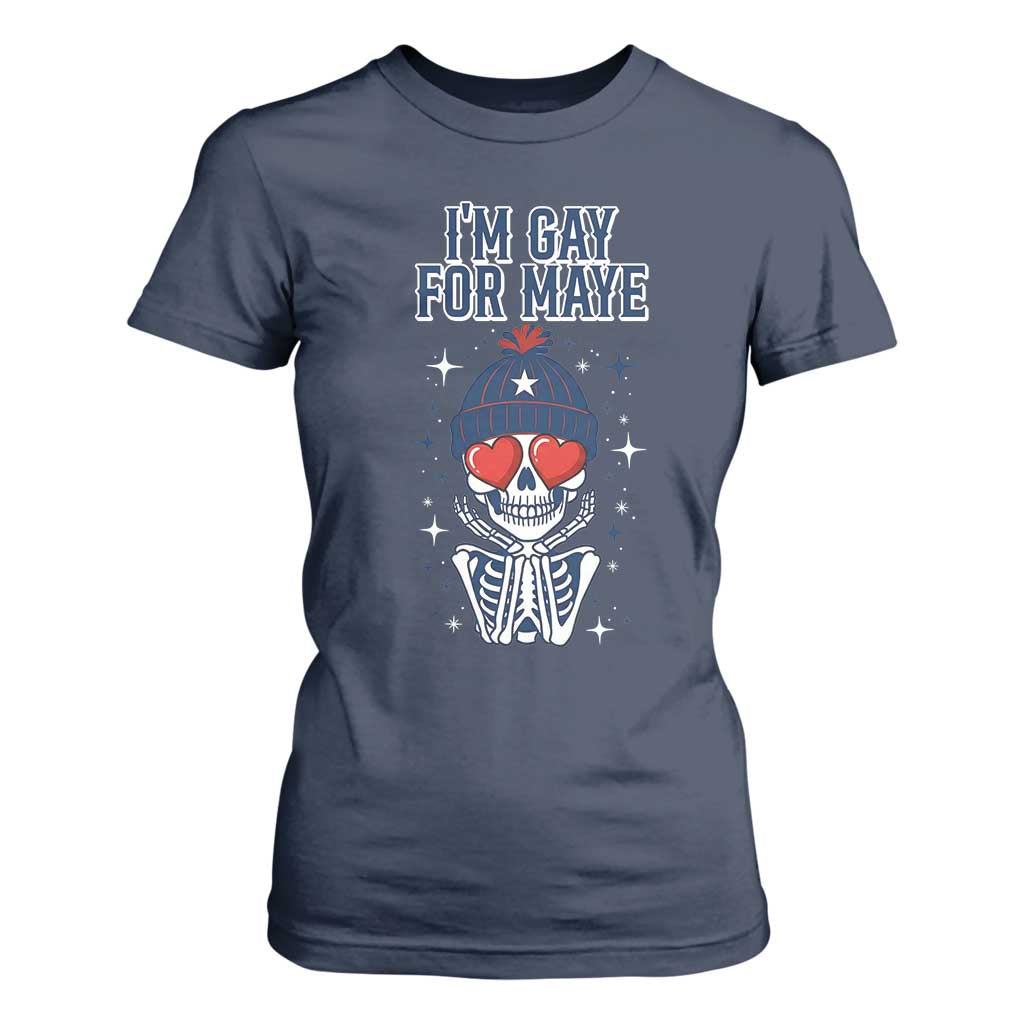 I Am Gay For Maye T Shirt For Women Funny QB Football Fan Gift TS12 Navy Print Your Wear