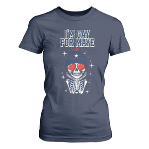 I Am Gay For Maye T Shirt For Women Funny QB Football Fan Gift TS12 Navy Print Your Wear