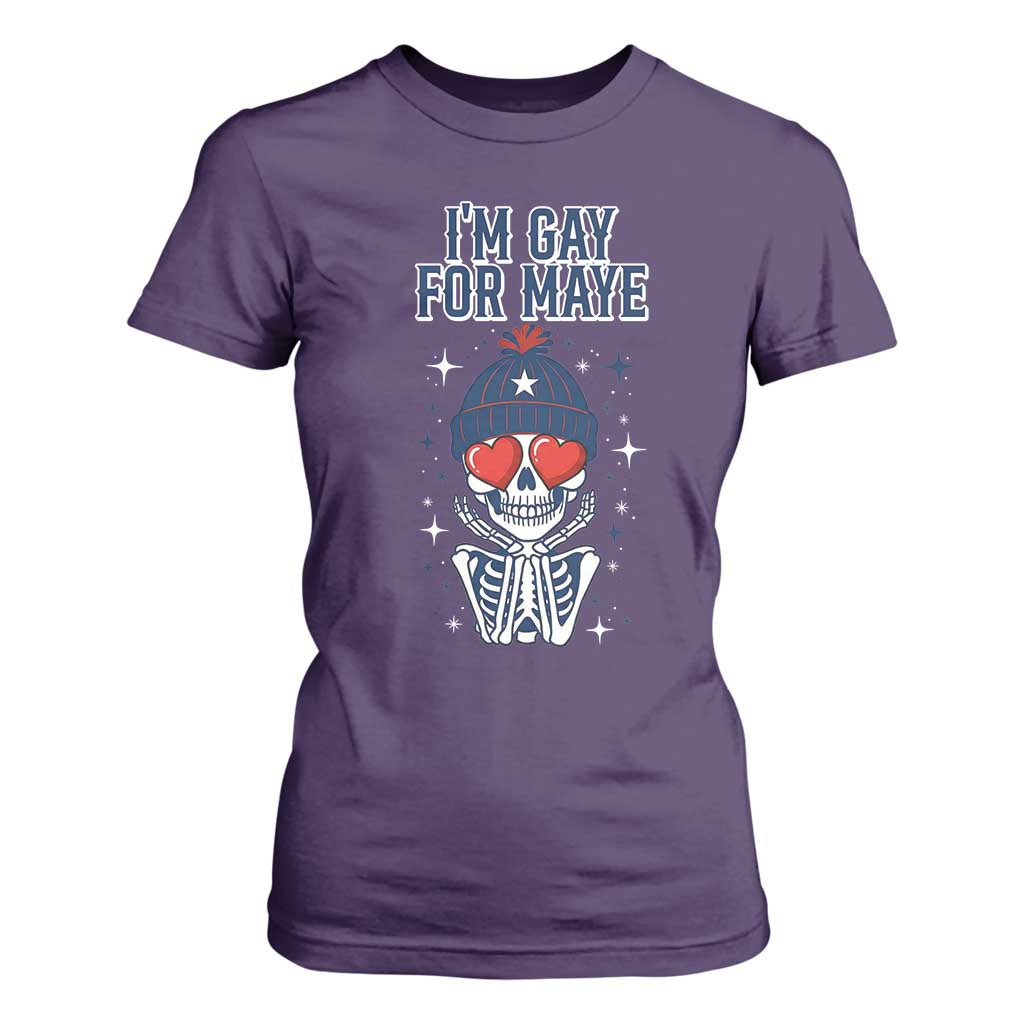 I Am Gay For Maye T Shirt For Women Funny QB Football Fan Gift TS12 Purple Print Your Wear