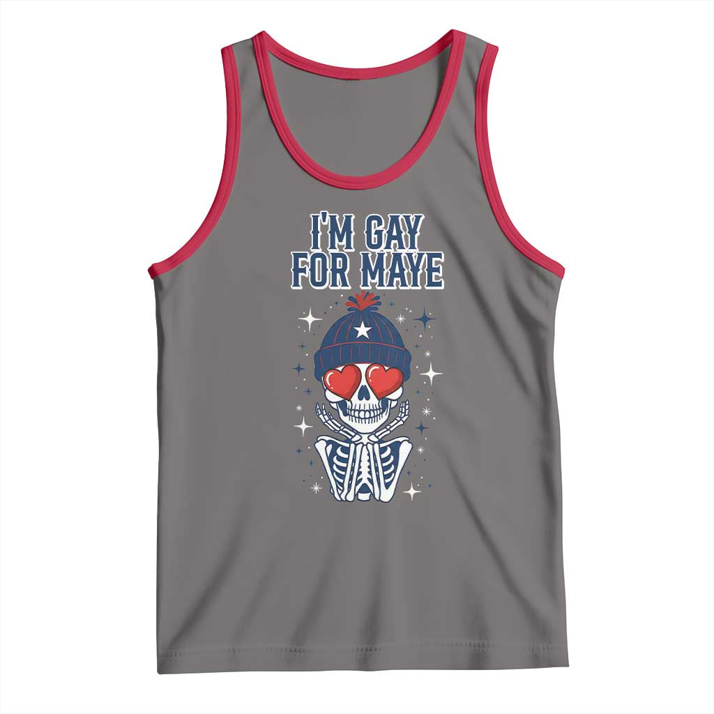 I Am Gay For Maye Tank Top Funny QB Football Fan Gift TS12 Deep Heather Red Print Your Wear