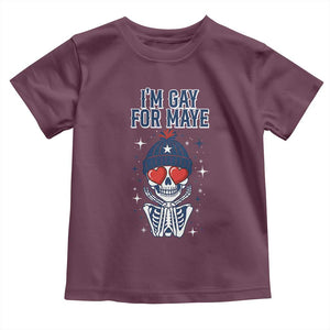 I Am Gay For Maye Toddler T Shirt Funny QB Football Fan Gift TS12 Maroon Print Your Wear