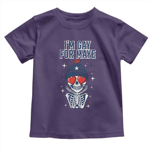 I Am Gay For Maye Toddler T Shirt Funny QB Football Fan Gift TS12 Purple Print Your Wear