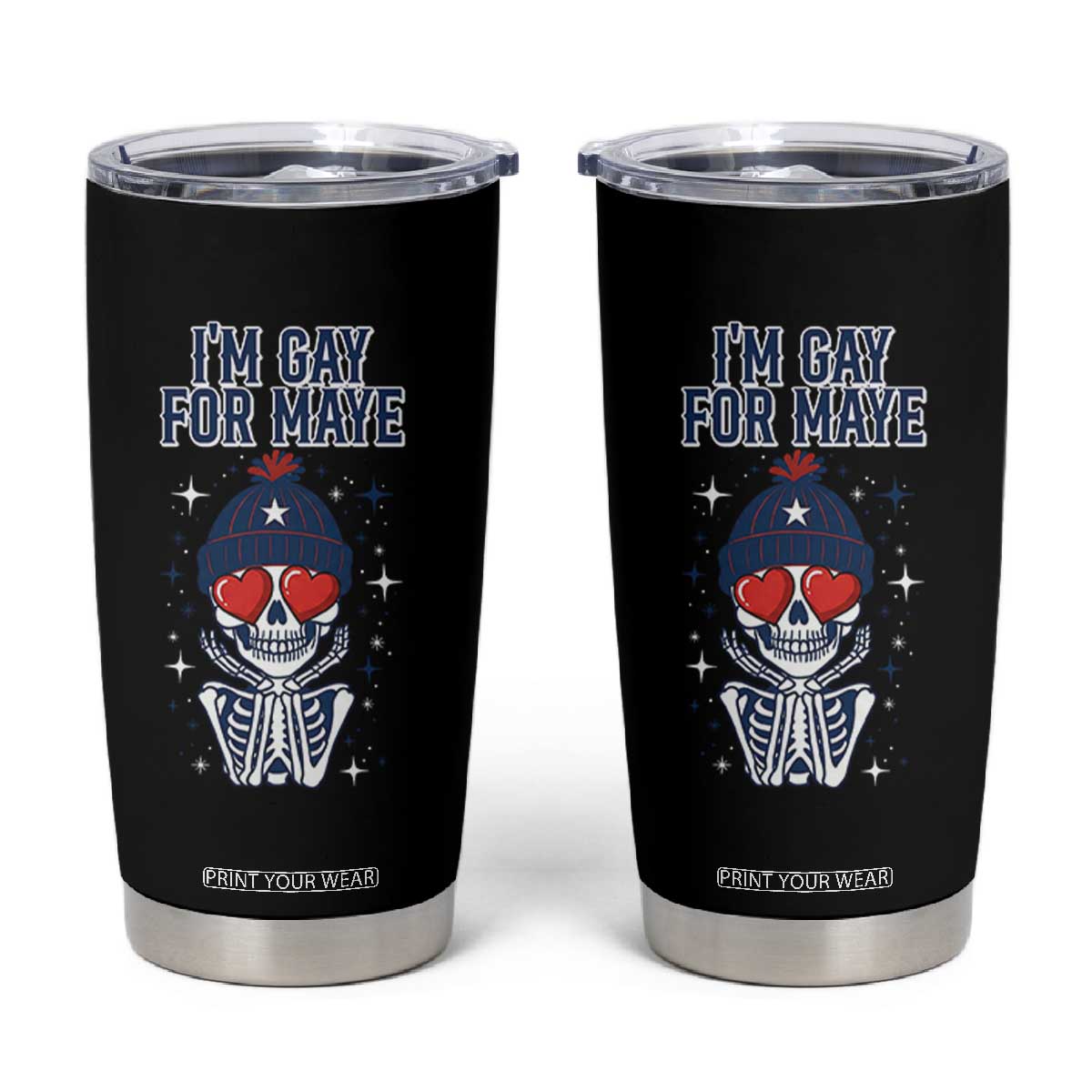 I Am Gay For Maye Tumbler Cup Funny QB Football Fan Gift TS12 Black Print Your Wear