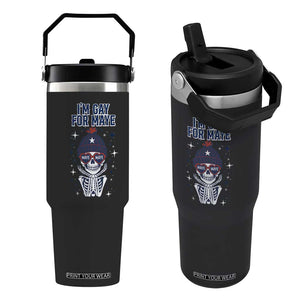 I Am Gay For Maye Flip Straw Tumbler Funny QB Sport Fan TS12 One Size: 30 oz Black Print Your Wear