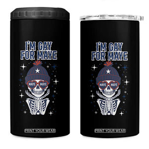 I Am Gay For Maye 4 in 1 Can Cooler Tumbler Funny QB Sport Fan TS12 One Size: 16 oz Black Print Your Wear