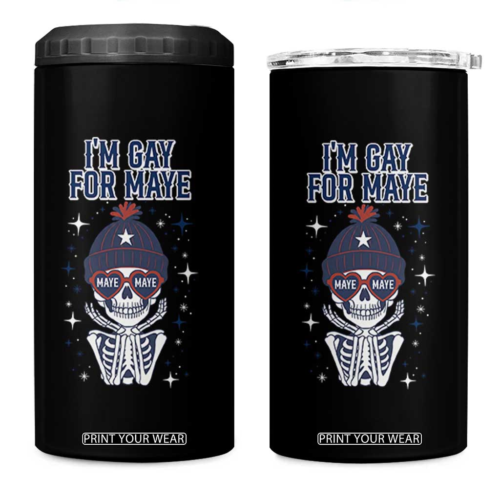 I Am Gay For Maye 4 in 1 Can Cooler Tumbler Funny QB Sport Fan TS12 One Size: 16 oz Black Print Your Wear