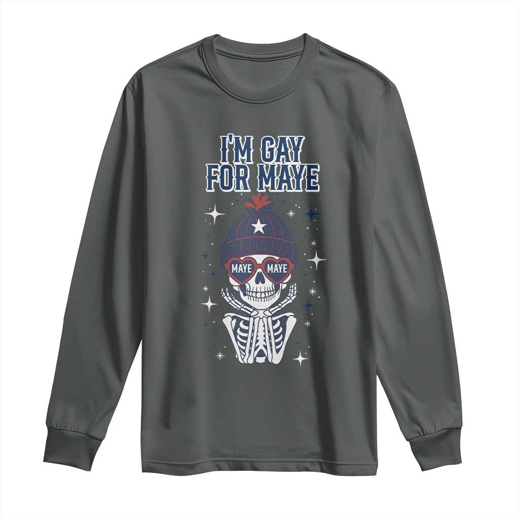 I Am Gay For Maye Long Sleeve Shirt Funny QB Sport Fan TS12 Dark Heather Print Your Wear