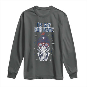 I Am Gay For Maye Long Sleeve Shirt Funny Quarterback Football Fan TS12 Dark Heather Print Your Wear