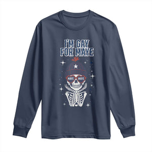I Am Gay For Maye Long Sleeve Shirt Funny QB Sport Fan TS12 Navy Print Your Wear