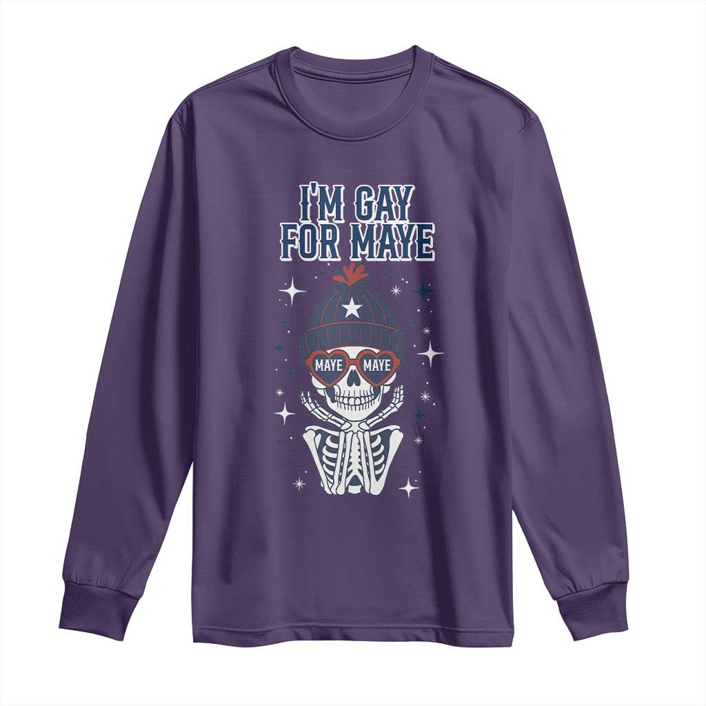 I Am Gay For Maye Long Sleeve Shirt Funny QB Sport Fan TS12 Purple Print Your Wear