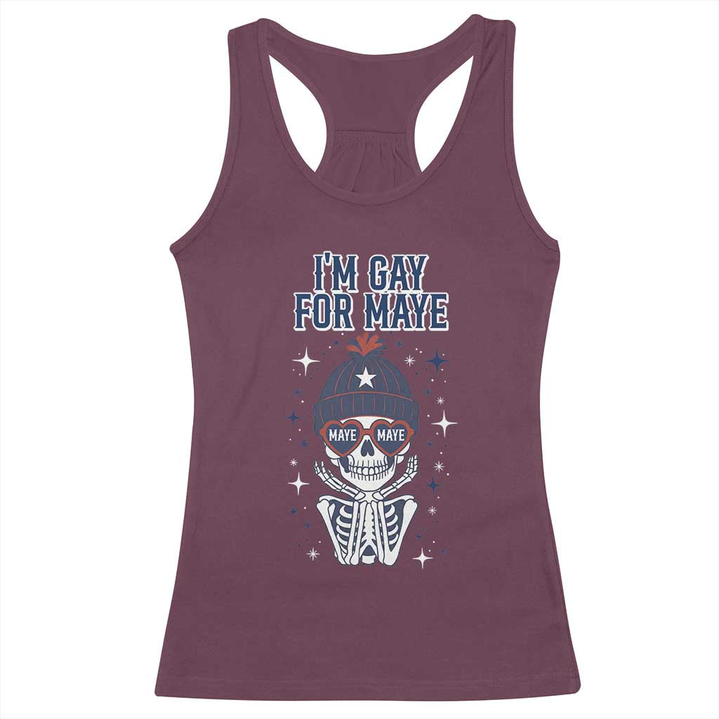 I Am Gay For Maye Racerback Tank Top Funny QB Sport Fan TS12 Maroon Print Your Wear