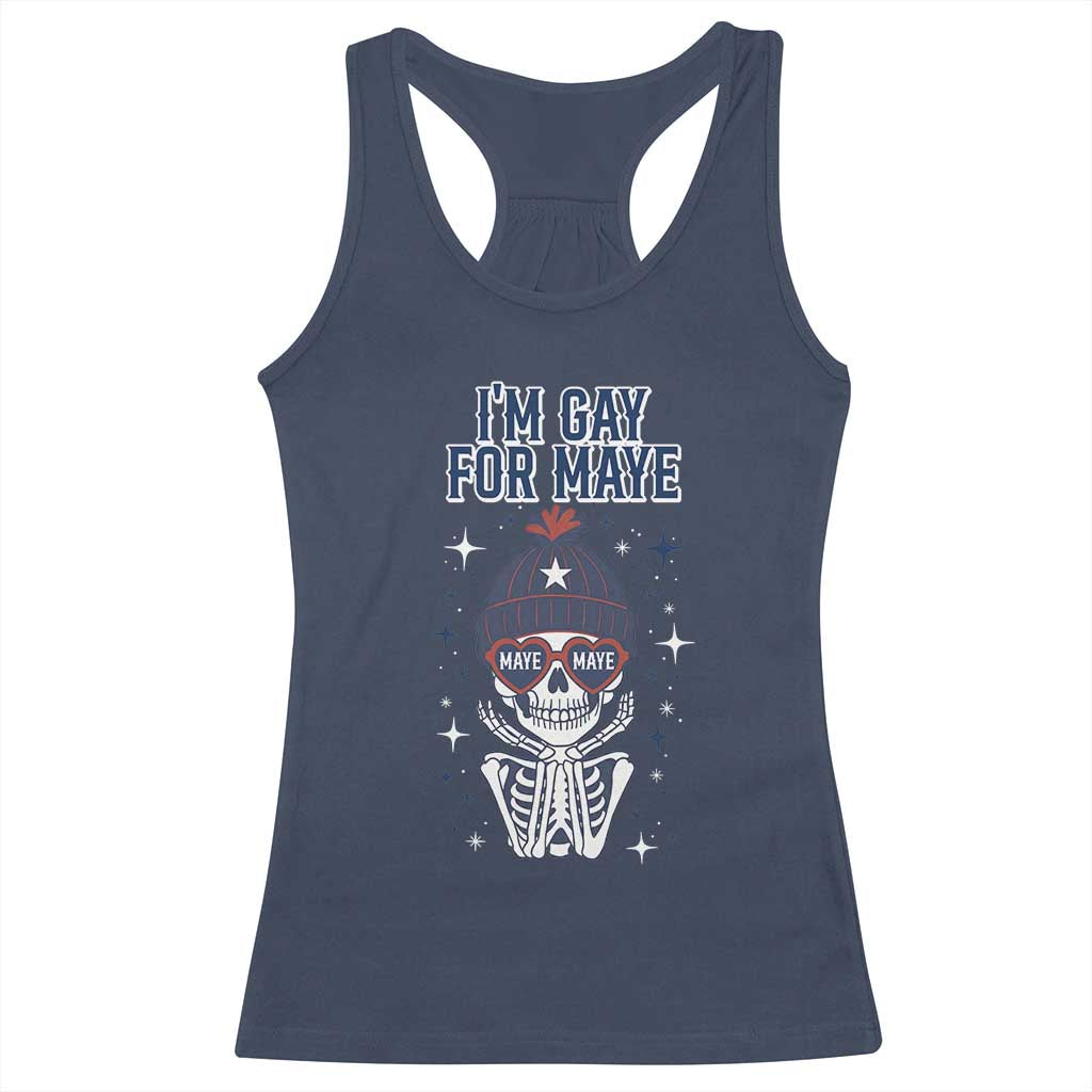 I Am Gay For Maye Racerback Tank Top Funny QB Sport Fan TS12 Navy Print Your Wear