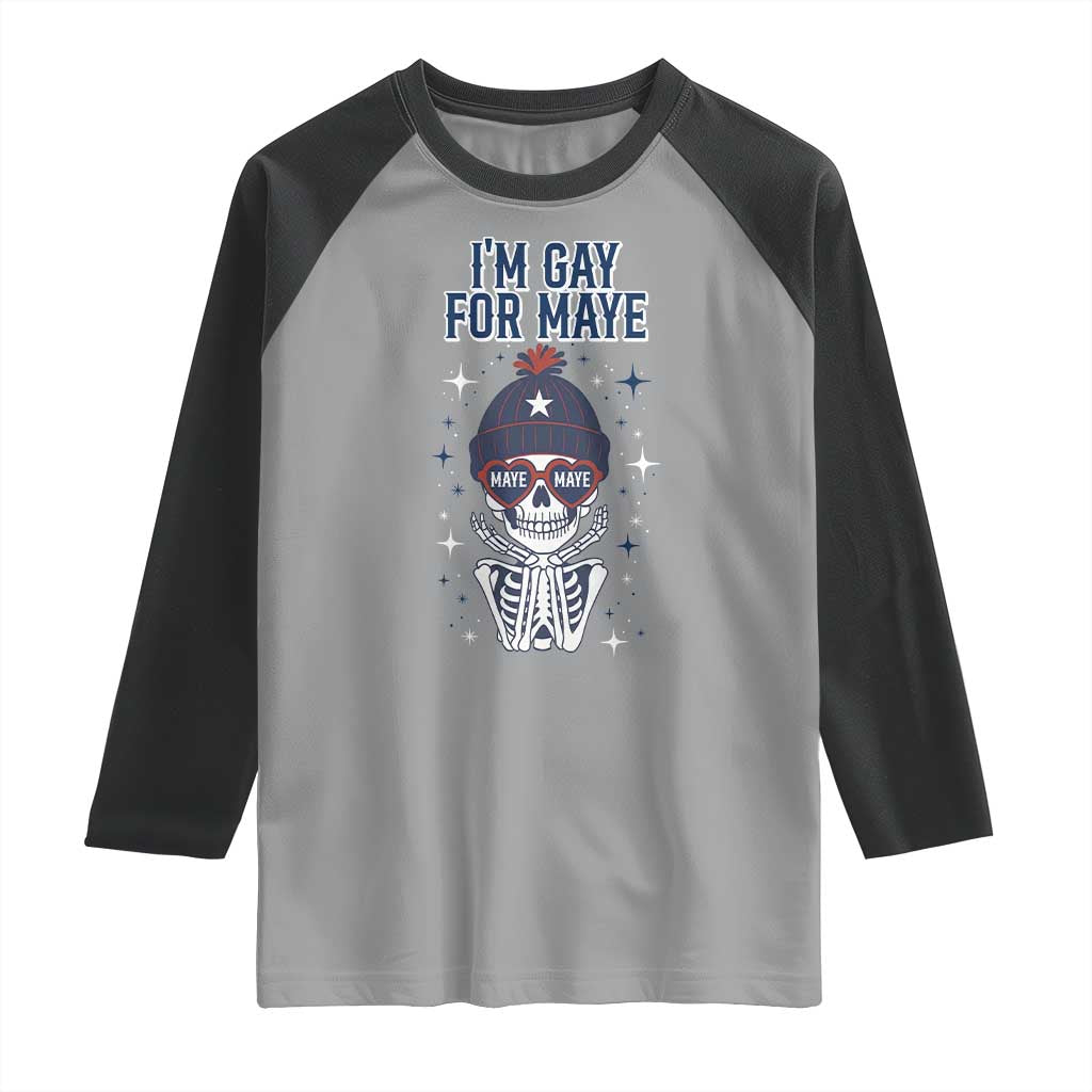 I Am Gay For Maye Raglan Shirt Funny QB Sport Fan TS12 Sport Gray Black Print Your Wear