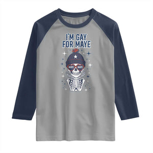 I Am Gay For Maye Raglan Shirt Funny QB Sport Fan TS12 Sport Gray Navy Print Your Wear