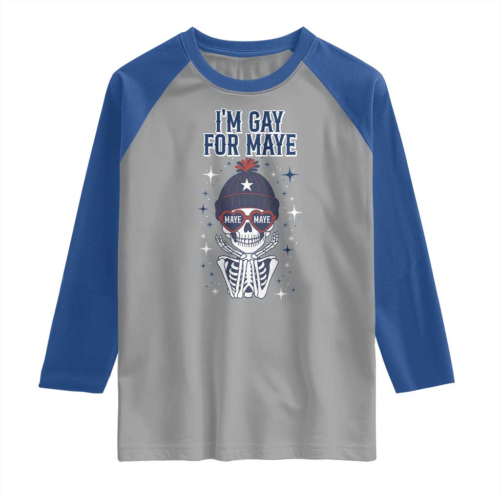 I Am Gay For Maye Raglan Shirt Funny QB Sport Fan TS12 Sport Gray Royal Print Your Wear