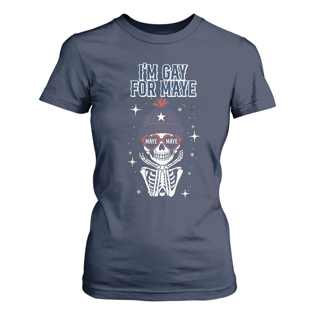 I Am Gay For Maye T Shirt For Women Funny QB Sport Fan TS12 Navy Print Your Wear
