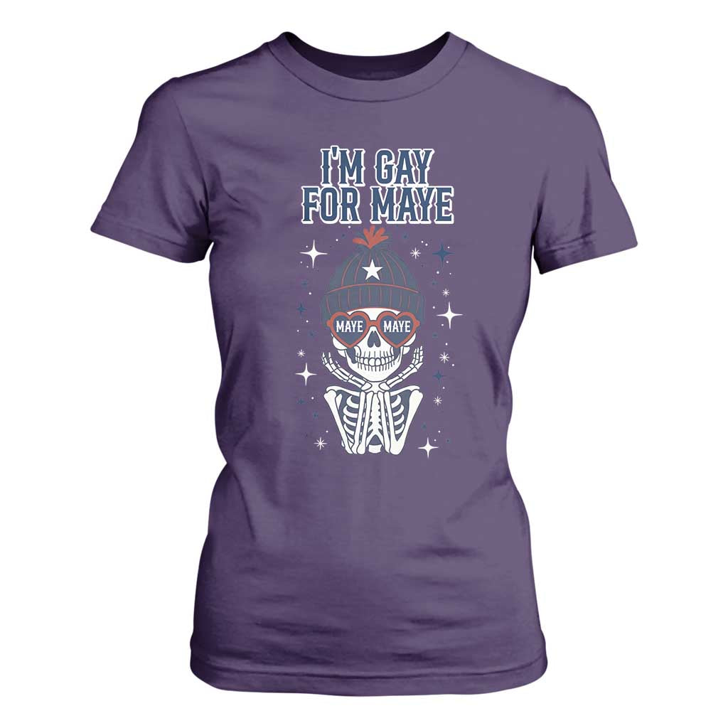 I Am Gay For Maye T Shirt For Women Funny QB Sport Fan TS12 Purple Print Your Wear