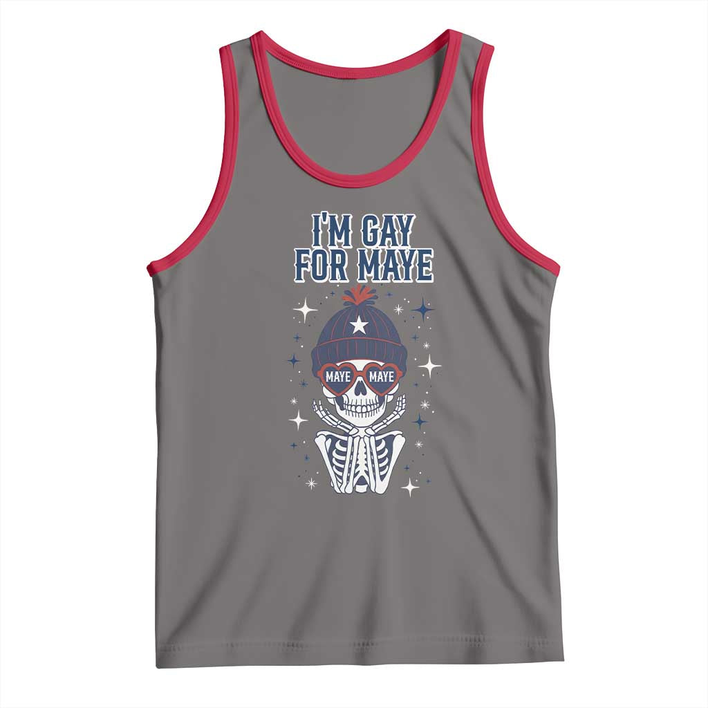 I Am Gay For Maye Tank Top Funny QB Sport Fan TS12 Deep Heather Red Print Your Wear