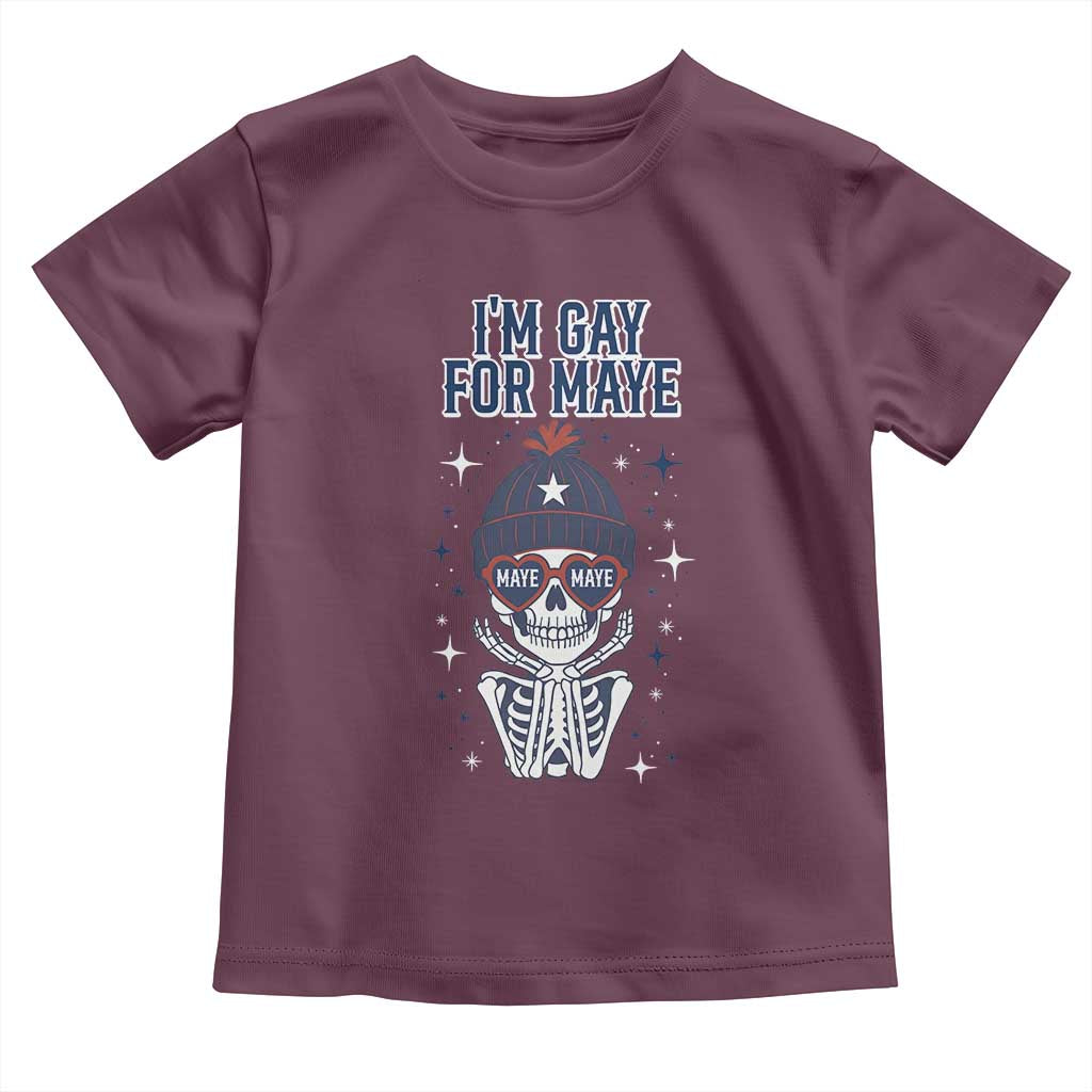 I Am Gay For Maye Toddler T Shirt Funny QB Sport Fan TS12 Maroon Print Your Wear