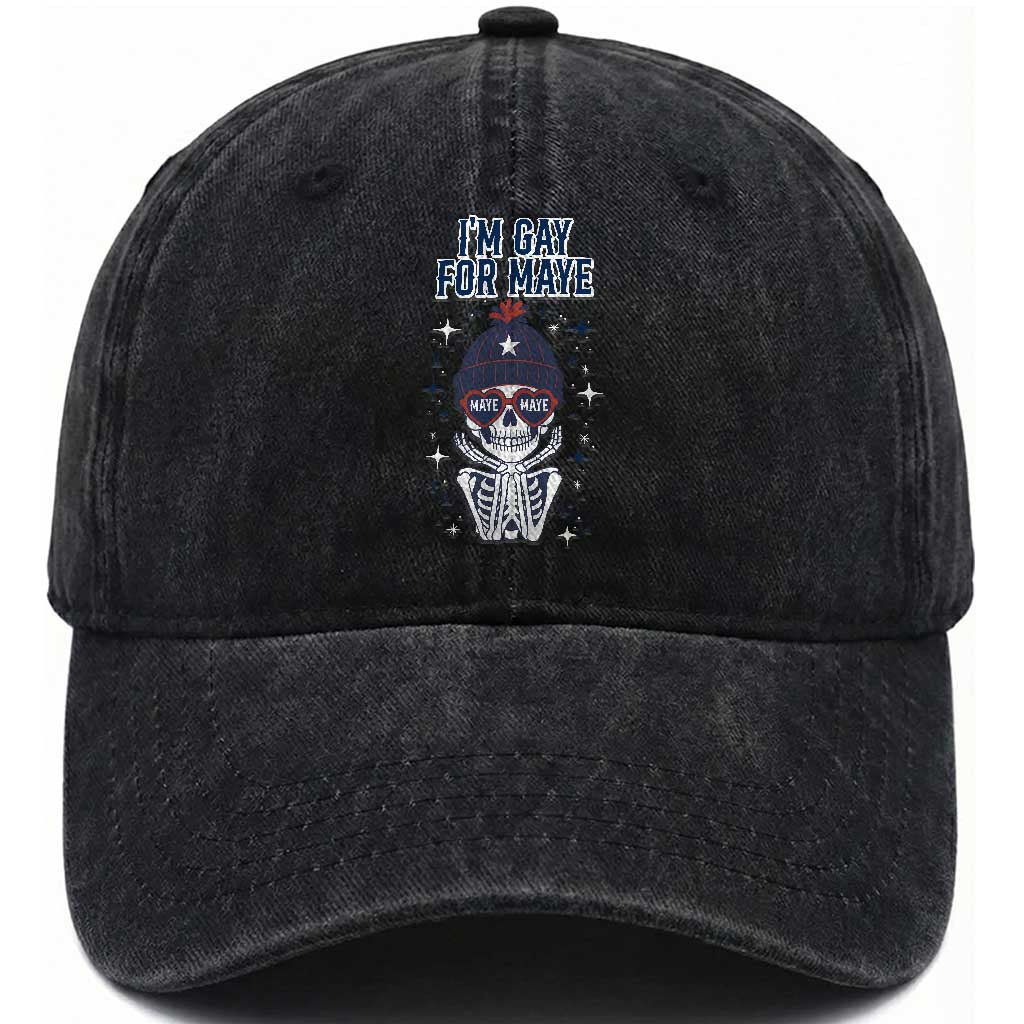 I Am Gay For Maye Washed Cotton Baseball Cap Funny QB Sport Fan TS12 Print Your Wear