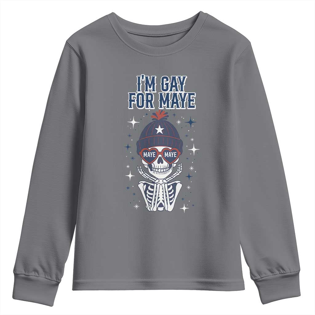 I Am Gay For Maye Youth Sweatshirt Funny QB Sport Fan TS12 Charcoal Print Your Wear