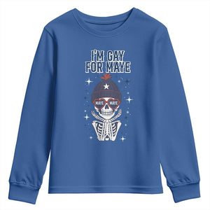 I Am Gay For Maye Youth Sweatshirt Funny QB Sport Fan TS12 Royal Blue Print Your Wear
