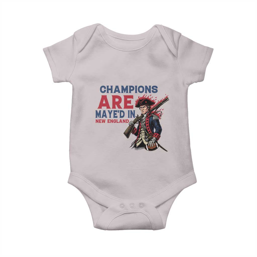 Champions Are Maye'd In NE Baby Onesie Funny QB Sport Fan TS12 Ice Gray Print Your Wear