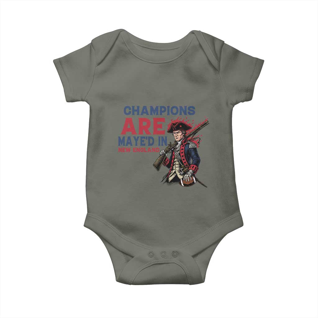 Champions Are Maye'd In NE Baby Onesie Funny QB Sport Fan TS12 Military Green Print Your Wear