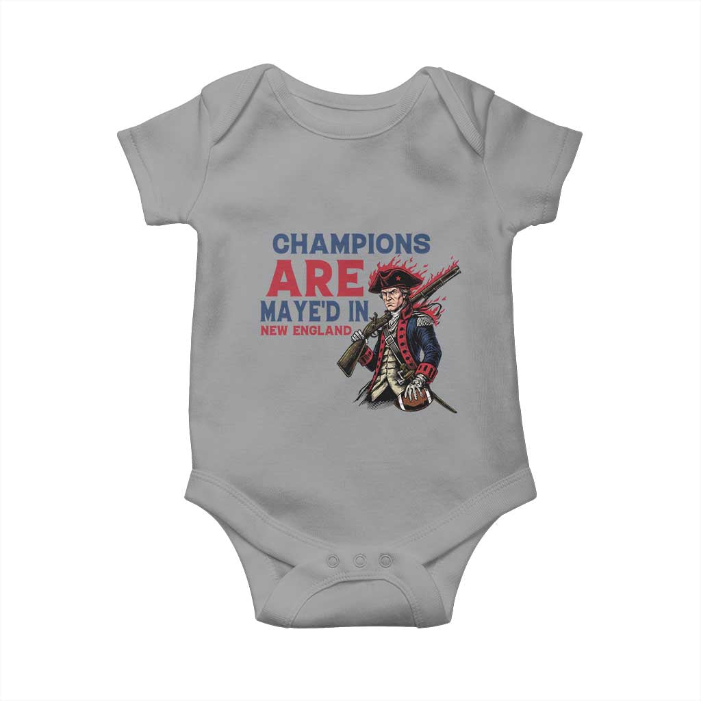 Champions Are Maye'd In NE Baby Onesie Funny QB Sport Fan TS12 Sport Gray Print Your Wear