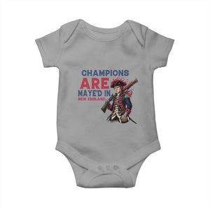 Champions Are Maye'd In NE Baby Onesie Funny QB Sport Fan TS12 Sport Gray Print Your Wear