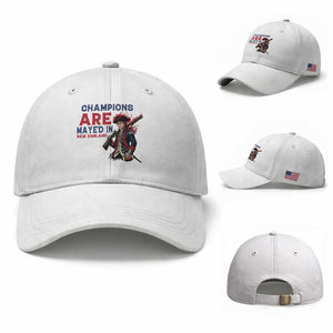 Champions Are Maye'd In NE Baseball Cap Funny QB Sport Fan TS12 Baseball Cap Universal Fit White Print Your Wear