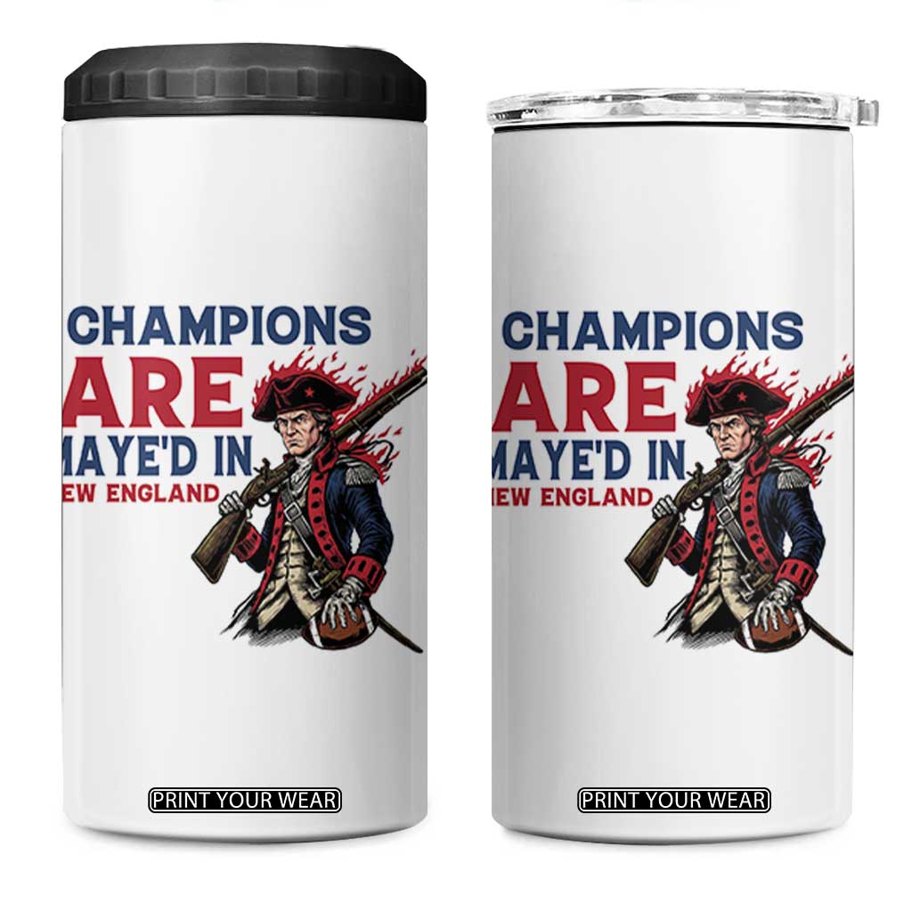 Champions Are Maye'd In NE 4 in 1 Can Cooler Tumbler Funny QB Sport Fan TS12 One Size: 16 oz White Print Your Wear